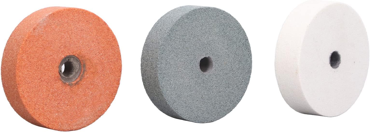 3Pcs Buffing Polishing Wheel Grinding Wheel Grinder Tool Buffing Machine for Metal Ceramic Wood Deburring Cutting Compounds
