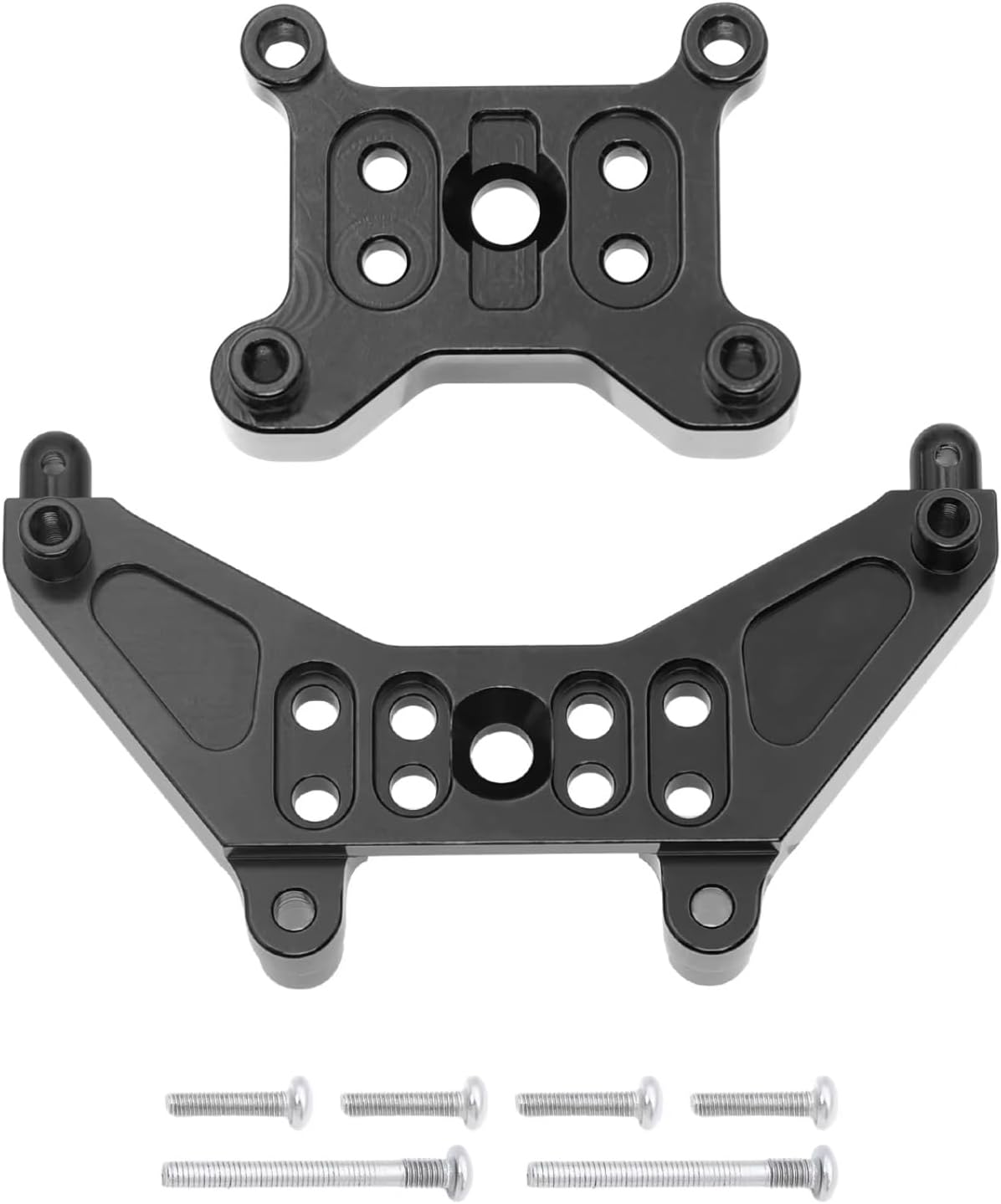 RC Automobiles Parts For Hyper Go 14303 14302 14301 CNC Metal Front Rear Shock Tower Shock Bracket Mount RC Car Aluminum Upgrade Replacements Parts(Red)