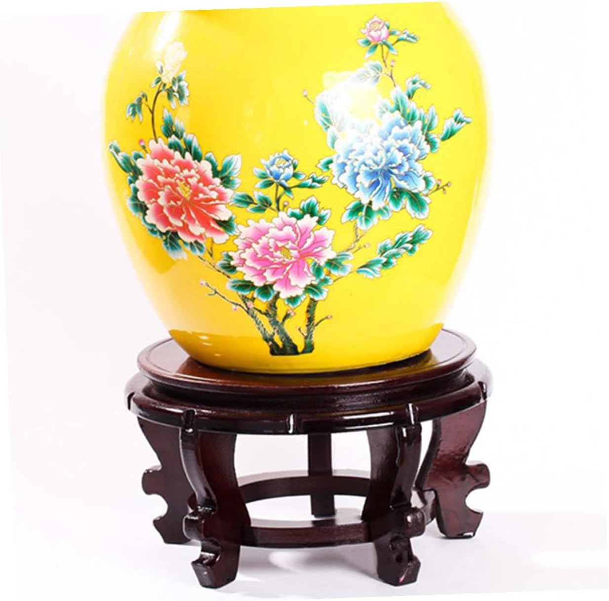 Solid Wood Plant Stand Wooden Display Base for Flower Pots and Sculptures, 28cm Diameter High-density Board with 13cm Height, Sturdy Riser for Home Plant Decoration and Craft