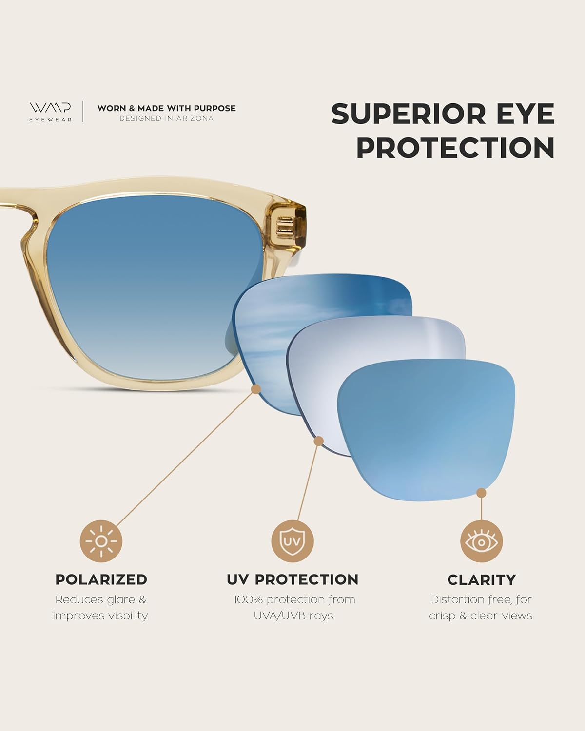 WearMe Pro - Polarized Retro Large Rectangular Mens Sunglasses - Image 4