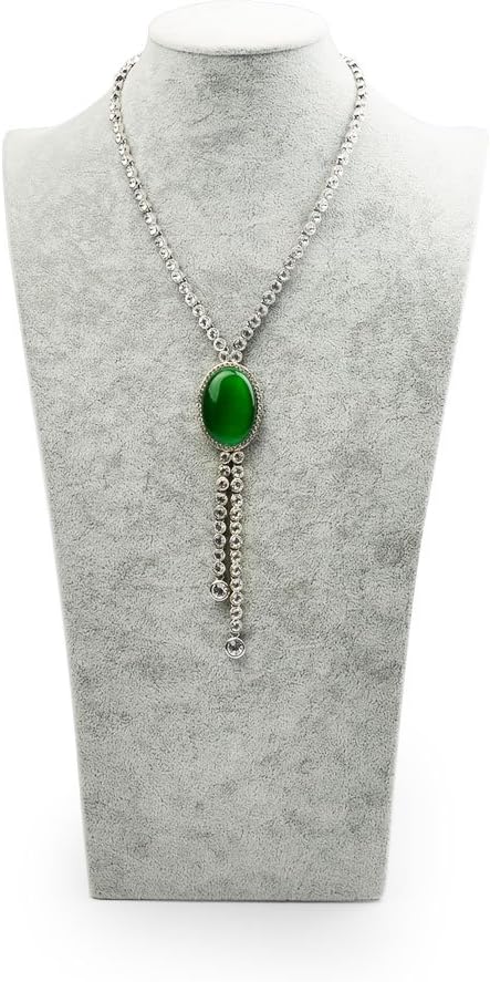 Oirlv Velvet 3-Dimensional Jewelry Stand Necklace Pendant Chain Jewelry Bust Display Holder (H15.16)