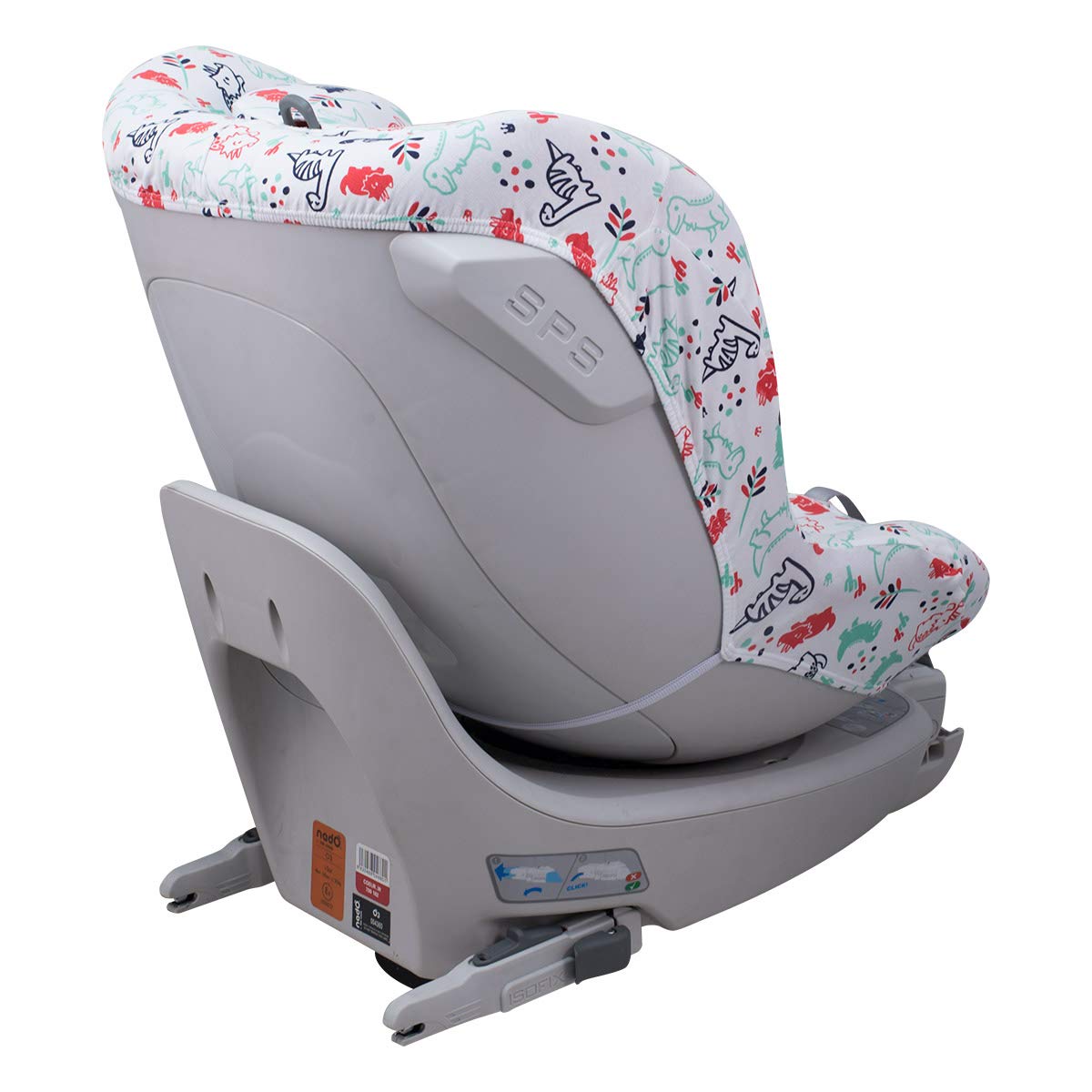 JYOKO KIDS Rivestimento per seggiolino auto in cotone compatibile con Be Cool Nado O3, Chicco 2 Easy (DINO PARTY)