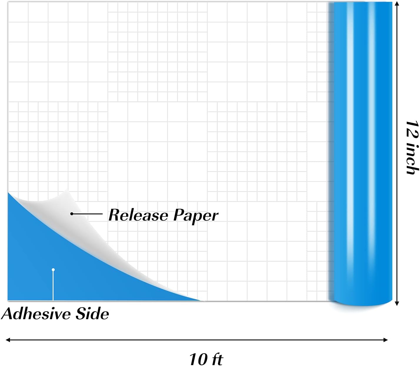 SGHUO Blue Permanent Vinyl Roll 12" x 10 FT Adhesive Vinyl for Cricut, Signs, Scrapbooking, and Craft Cutters : Arts, Crafts & Sewing