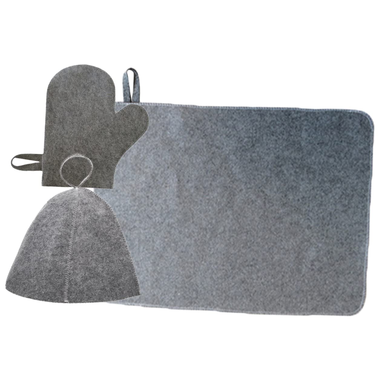 Happyyami 1 Set Felt Sauna Set Mens Glives Russian Spa Russian Banya Cap Spa Hat Banya Hat Sauna Hat Sauna Mitten Felt Hats for Men Sauna Protective Cap Sauna Supplies Breathable Women's