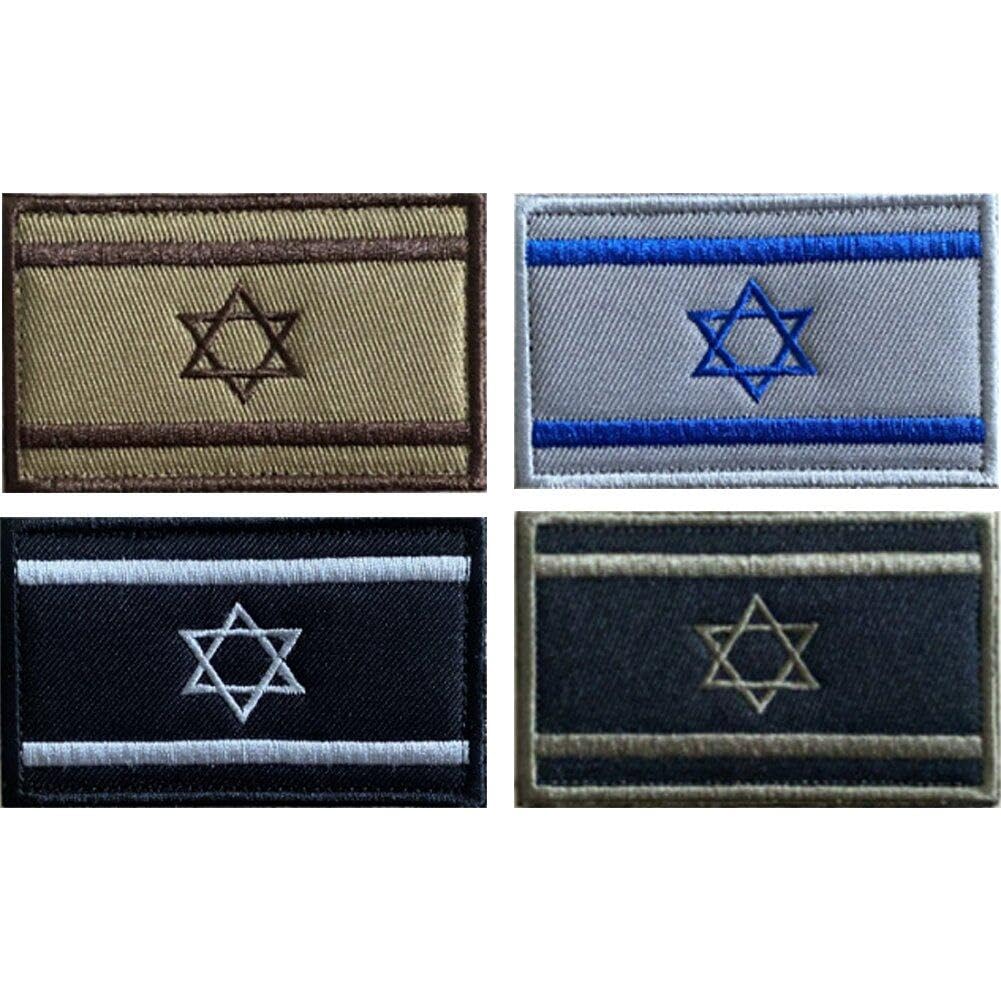 Lpitoy As Shown Israel Flag Patches 4Pcs Israel Embroidery Patch Israel Country Patch Emblem With Hook And Loop For Clothes Hat Bag Jeans