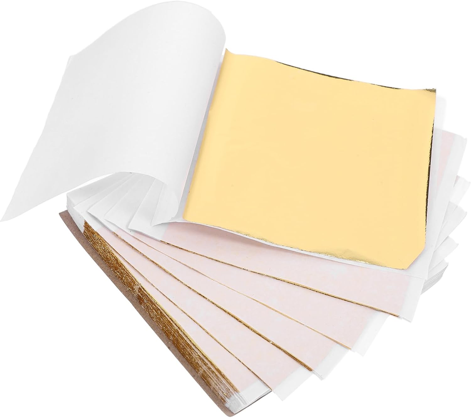 DIYEAH 100Pcs Imitation Gold Foil for Art and Crafts Metallic Wrapping Paper for Painting Decoration and Gilding Durable Flaking Resistant Craft Foil