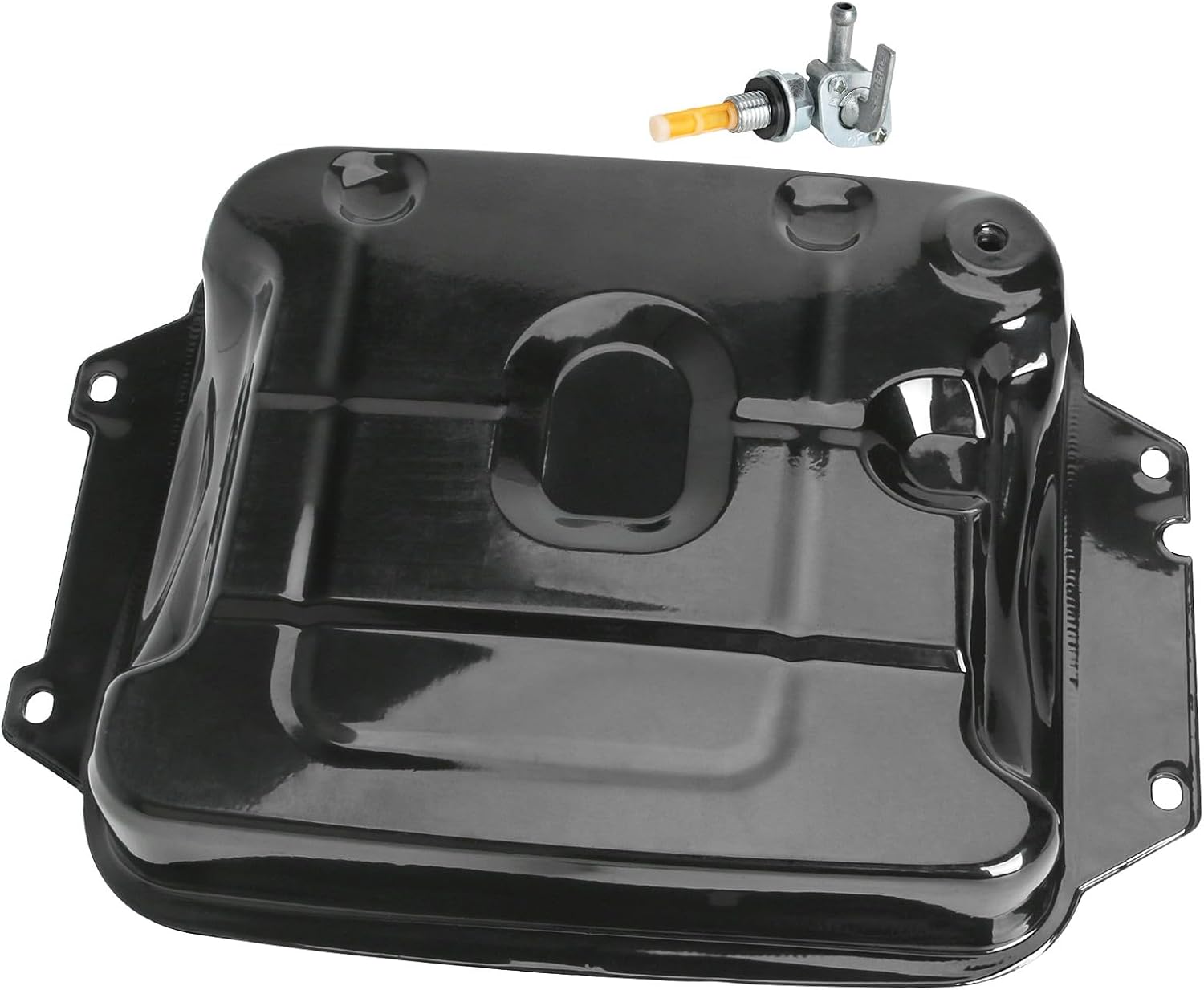 6L Metal Go Kart Gas Fuel Tank with Cap and Petcock for ATV UTV Quad Karting Golf Cart Buggy Moped Dune Beach Cart Lawn Mower 4 Wheeler Offroad Motorcycle 110cc 125cc 150cc 200cc 250cc