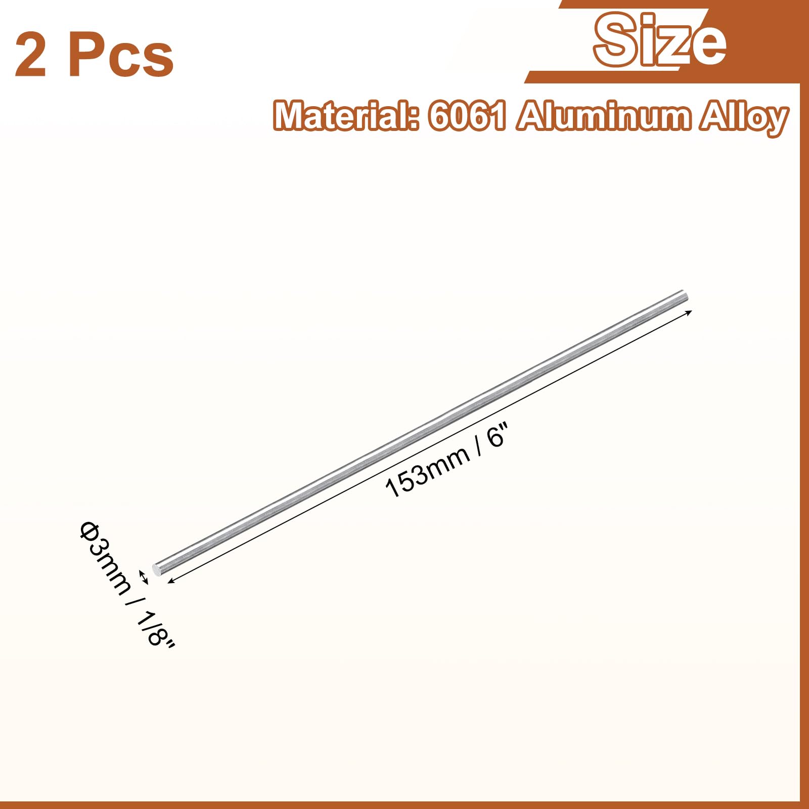 Tige Ronde Alu 6061 De 2 Pouces X 12 Pouces - Barre Pleine Extrudée - Qualité Usinage - Lot De 1