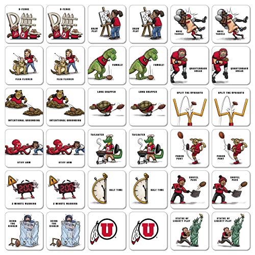 Image of YouTheFan NCAA Officially-Licensed Memory Match Game - Humorous, Team-Specific, Original Hand-Drawn Artwork, Fun for the Whole Family, for Fans Young and Old