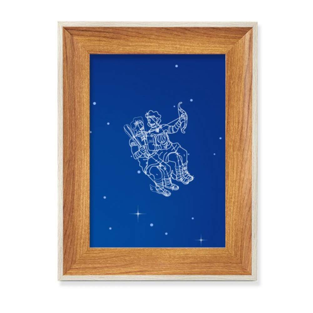 Cadre de photo en bois Gemini constellation de modèle le cadeau artistique idéal