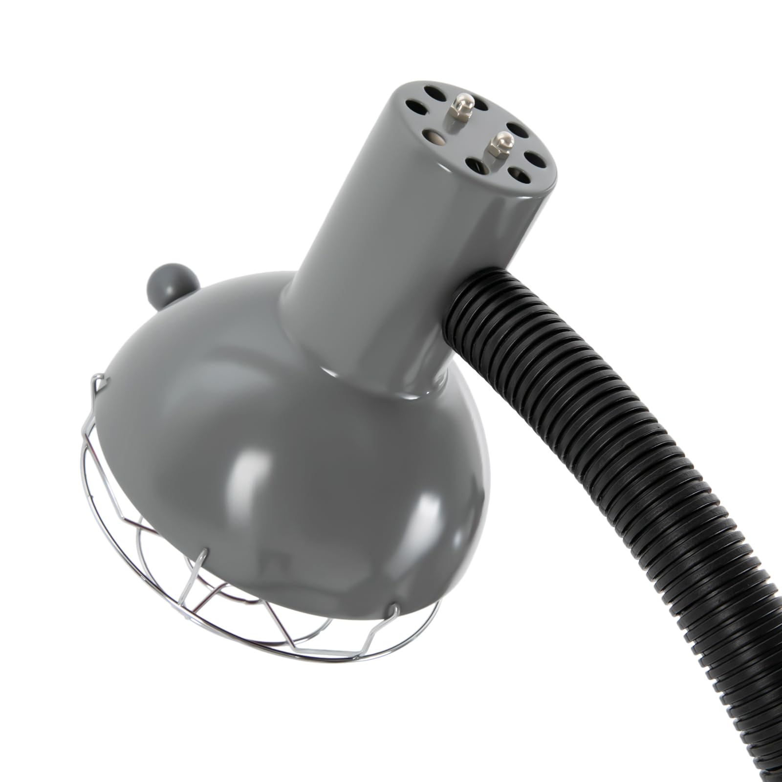 Lámpara calefactora infrarroja de 5 cabezas 750w con ruedas infrarrojas calor lámpara salón calentador de pelo altura ajustable para cuidado capilar (gris plateado)