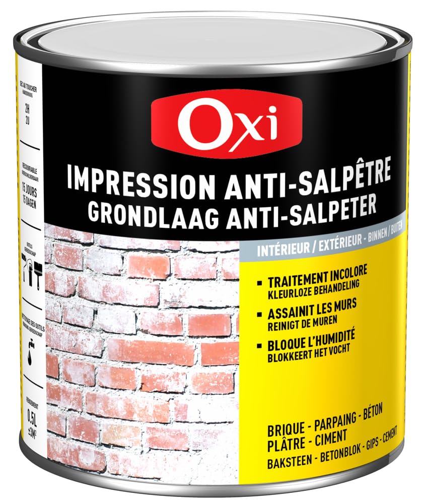 Anti salpêtre murs humides 0.5l avant de peindre une chambre