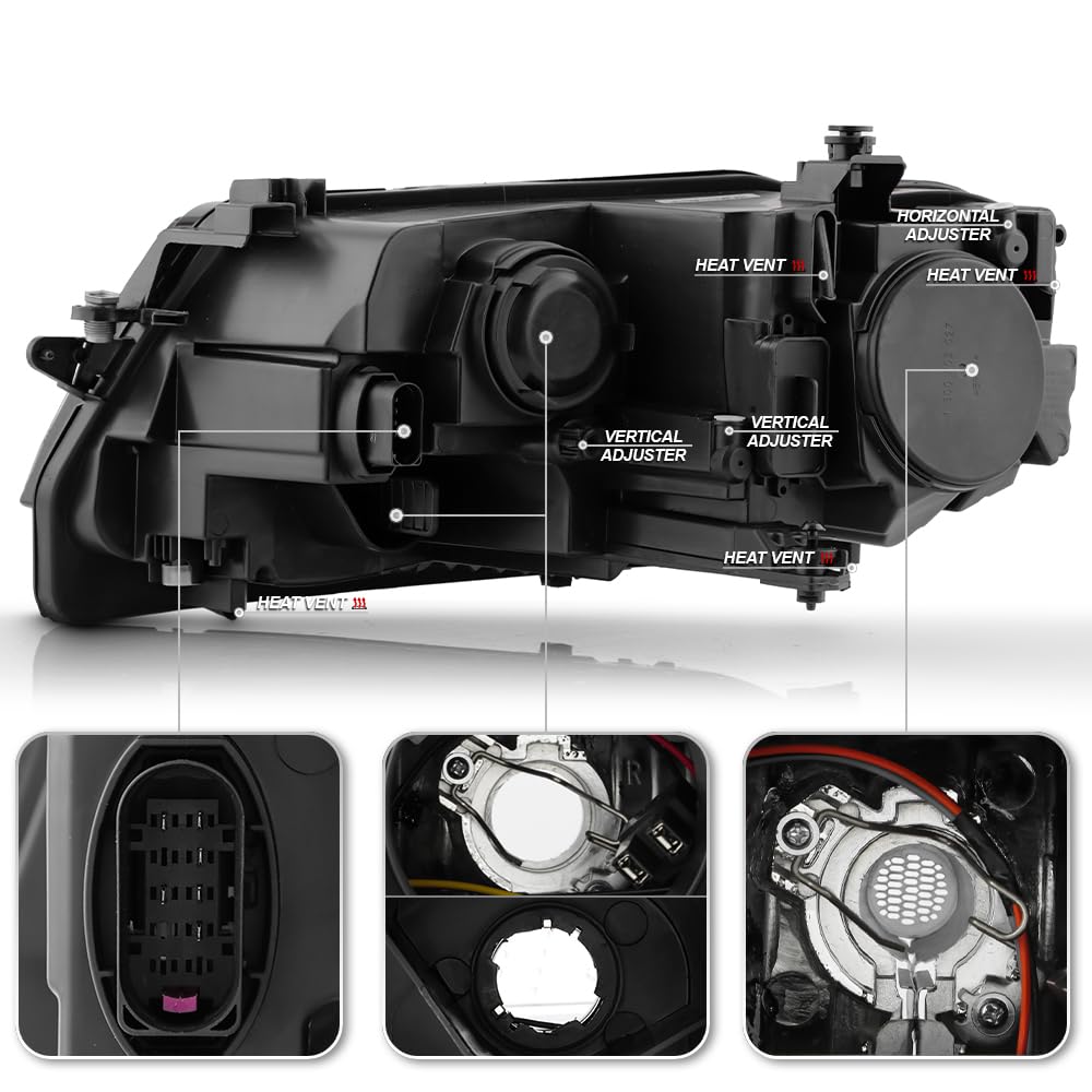 TYC Left Halogen Headlight For VW Tiguan W/LED DRL – 2018-2019 – NSF Certified