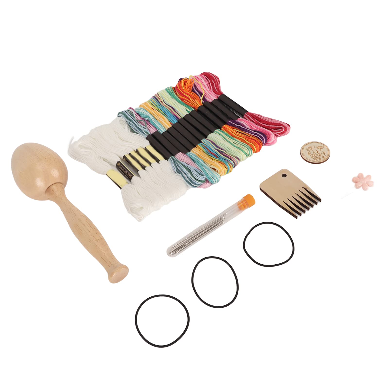 yaogohua Darning Egg for Socks with Large Eye Needles Sewing Threads Needle Minder DIY Handicraft Wooden Darning Egg Kit for Towels