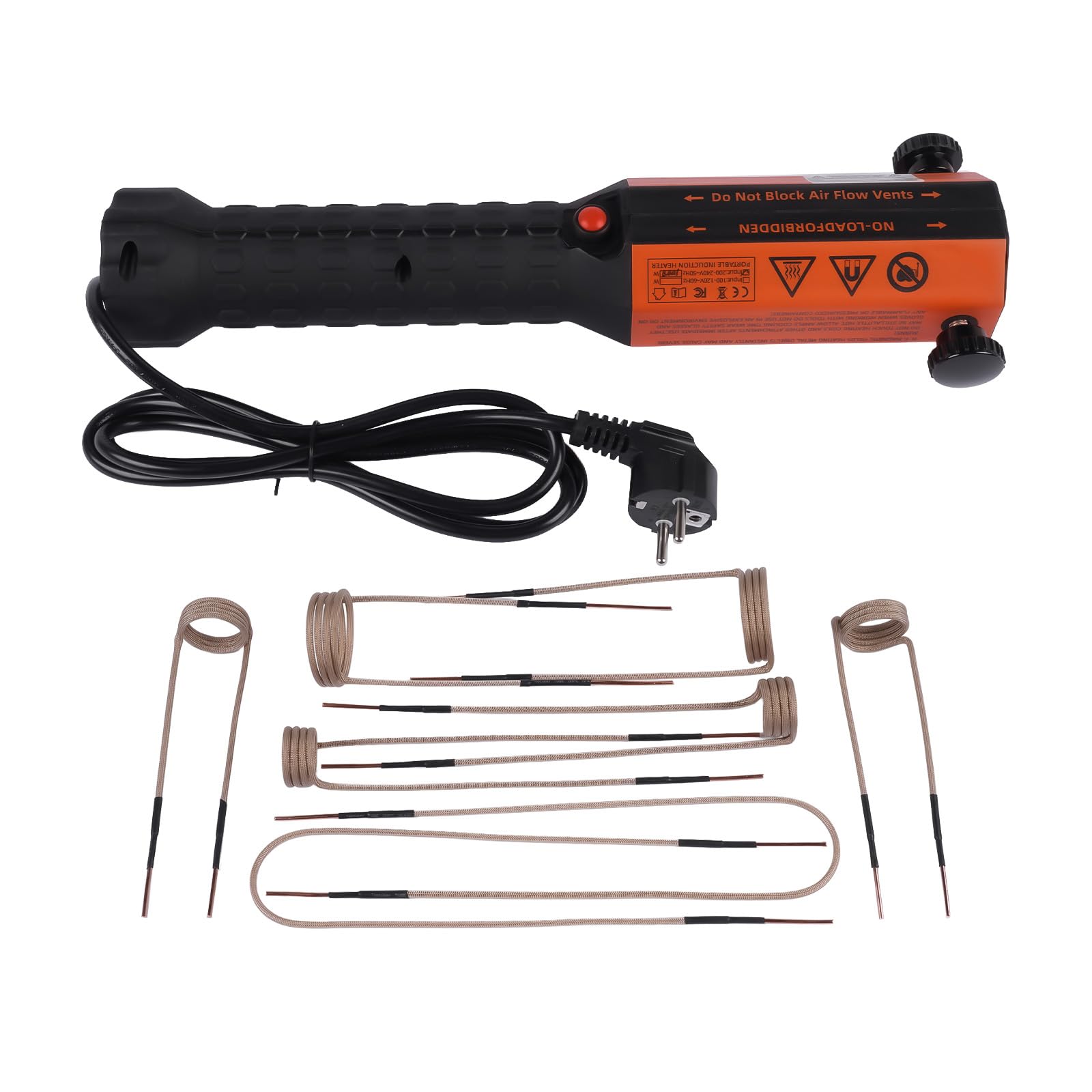Magnetisches Induktionsheizgerät-Set 1 KW 220V, Bolzen-Induktionsheizgerät mit 8 Induktionsspulen, Induktionsheizer-Bolzenentferner zum Entfernen von Bolzen und Muttern