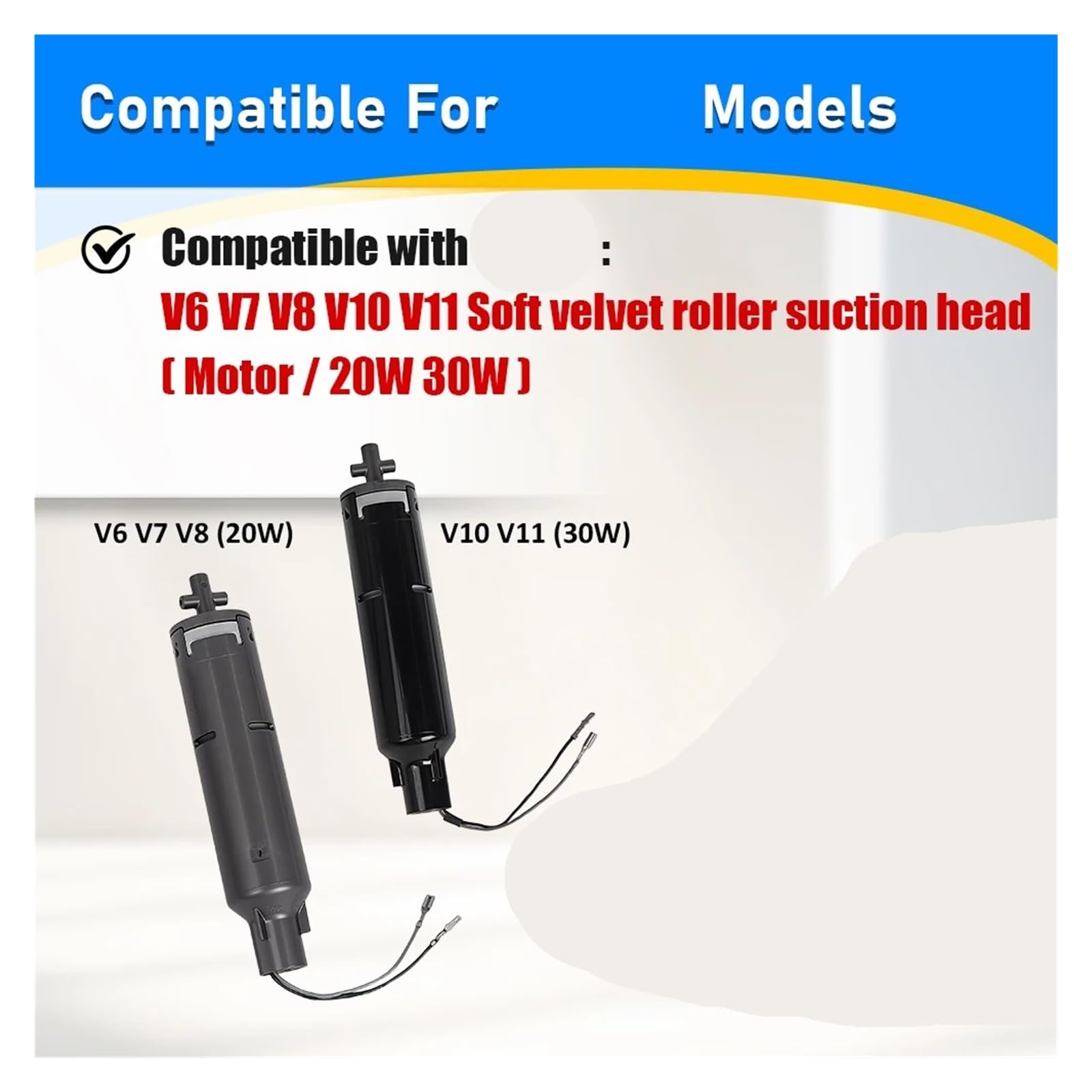 Moteur de buse à rouleau en velours doux, compatible avec Dyson