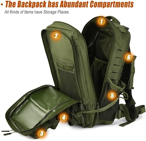 Miniatura 75 de Mochila táctica militar Molle mejorada mochila impermeable militar. Negro