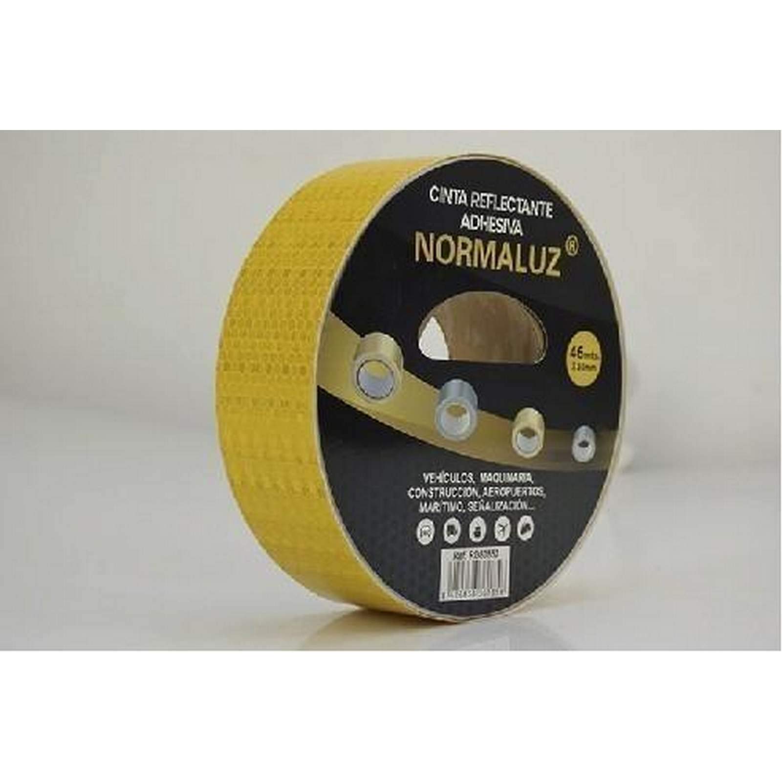Normaluz RD80852 - Cinta Adhesiva Reflectante Cinta Balizamiento 5 cm x 46m con CTE, RIPCI