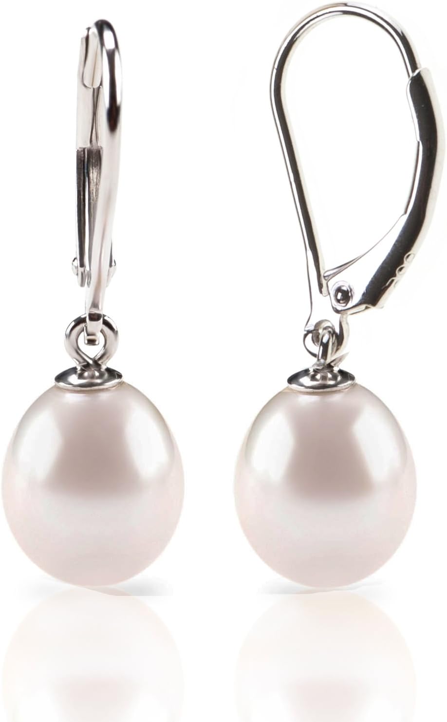 PAVOI Handpicked AAA+ Quality Freshwater Cultured Pearl Earrings Leverback Dangle Stud Pearl Earrings