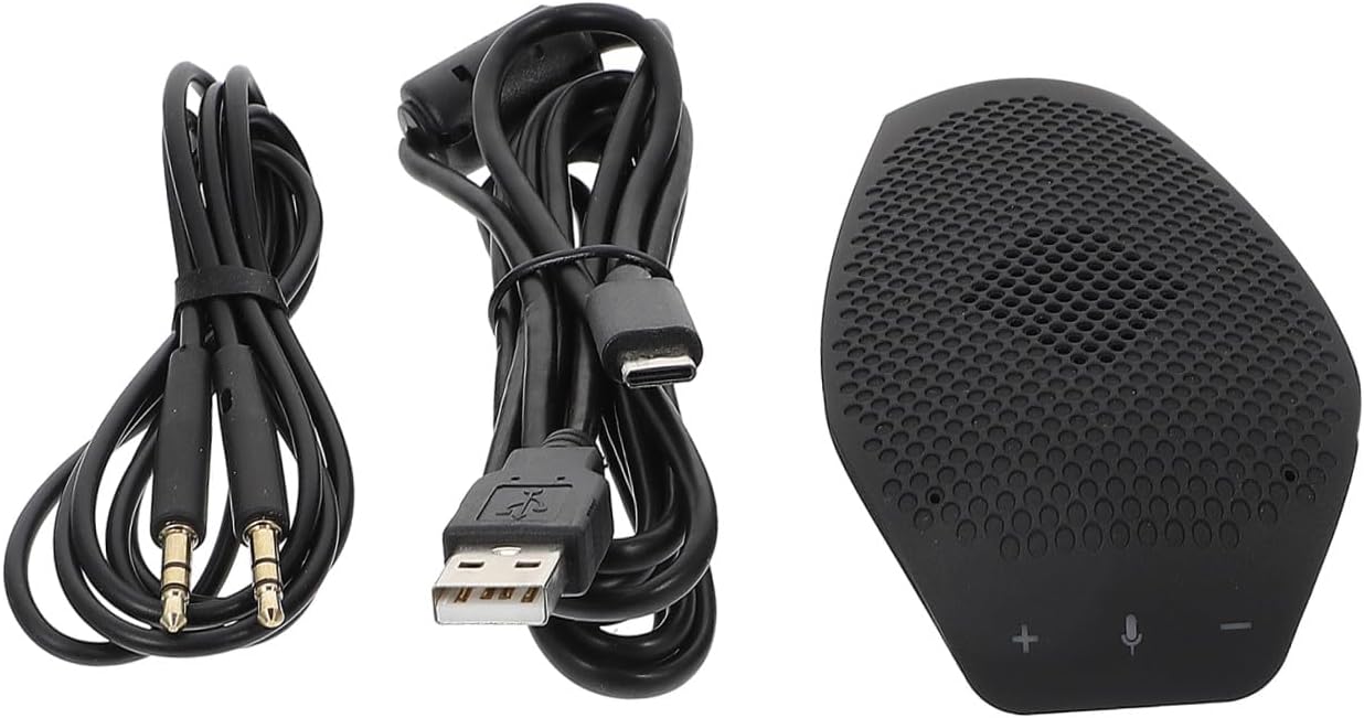 USB Microphone for Computer Omnidirectional Recording Mic Boom Arm for Podcasting Conference Calls Black