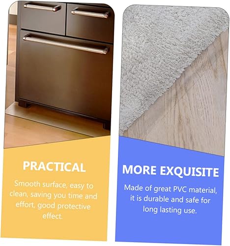 Miniatura 4 de Housoutil Alfombrilla de suelo con reducción de ruido, antideslizante, para mesa de refrigerador, 23.6 x 15.7 in, fácil de limpiar