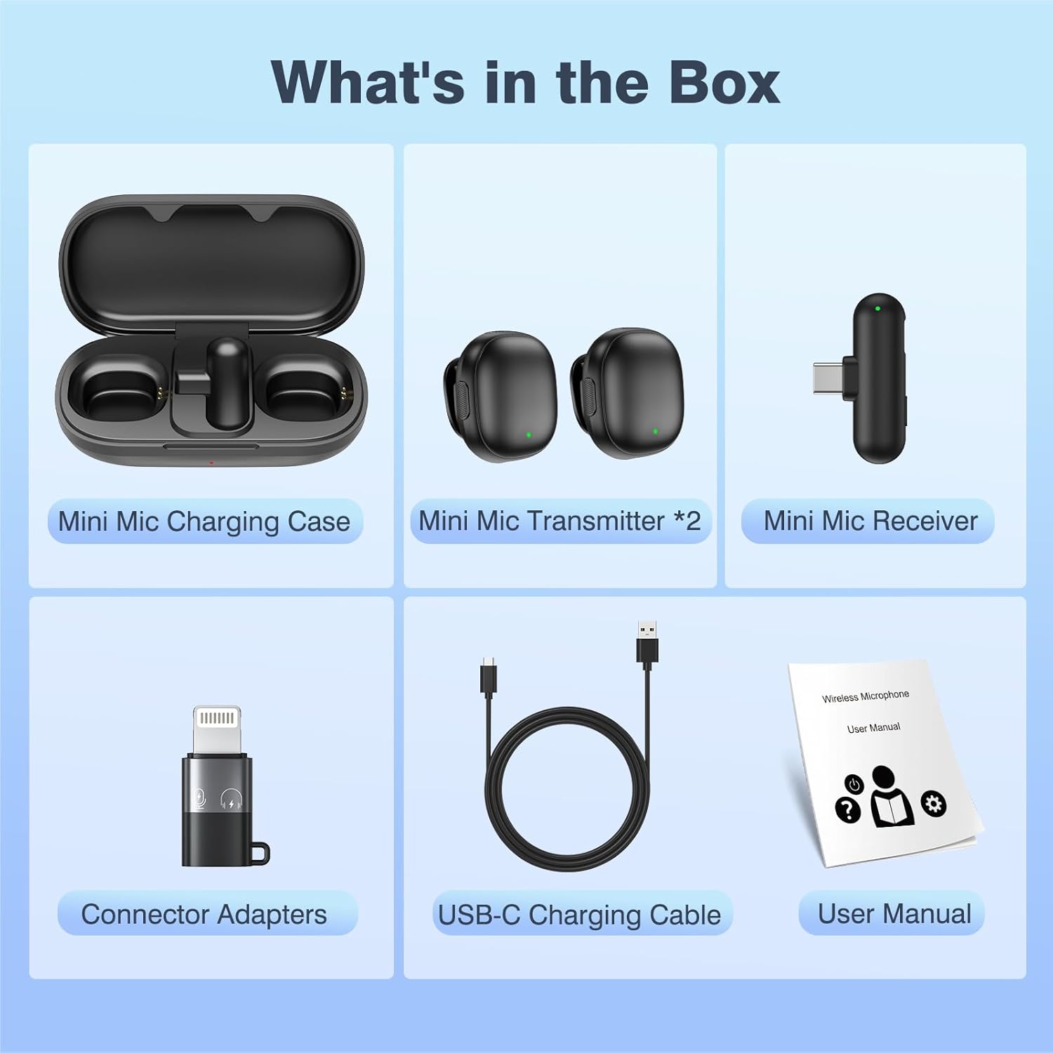 Professional Wireless Microphone for iPhone, Wireless Lavalier Microphone, 3-Level AI Noise Reduction, 350ft Range Hi-Fi Sound, for iPhone/iPad/Android/Camera, Mic for Video Recording YouTube - Image 7