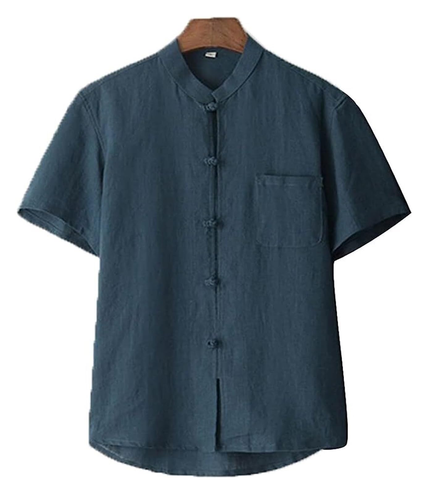 Letnia bawełniana pościel Tai Chi jednolite krótkie rękawy chińskie(Black,XXL)