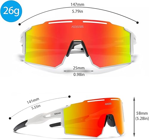 Miniatura 10 de IKTOD Gafas de sol deportivas para jóvenes, hombres y mujeres, gafas de sol de béisbol para niños, gafas de sol de ciclismo UV400 anti-ultravioleta