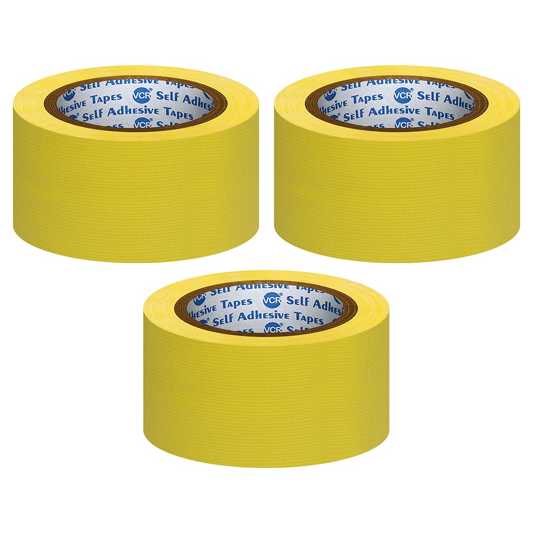 VCR Yellow Duct Tape - 18 Meters in Length 48mm / 2" Width - 3 Rolls Per Pack - Strong Book Binding Tape - Waterproof Heavy Duty Duct Tape (B07SW5JVLJ) Amazon Price History, Amazon Price Tracker
