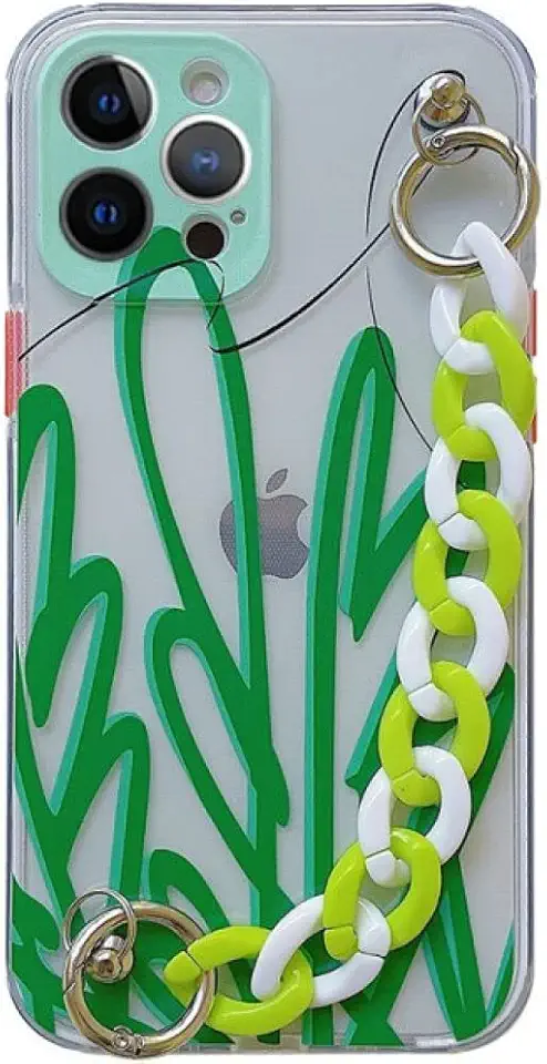 Capa de telefone de pulseira colorida grafite para iphone 12 mini 13 11 pro xs max x xr 7 8 plus se 2020 chain slicone capa traseira macia, 8, para 7 plus ou 8 plus