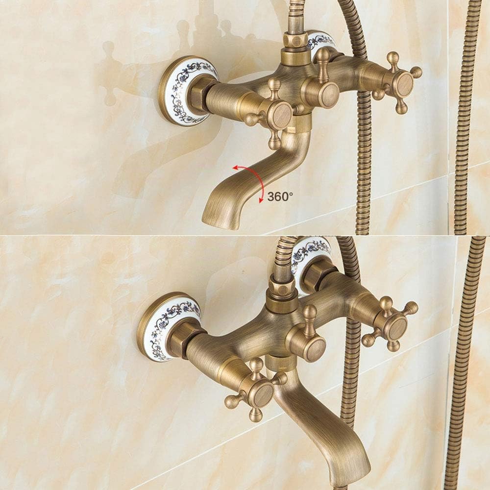 Sistema doccia a parete in ottone con soffione a mano - Aggiornamento bagno rious per doccia Ele Modern Decor & Relaxat Experience