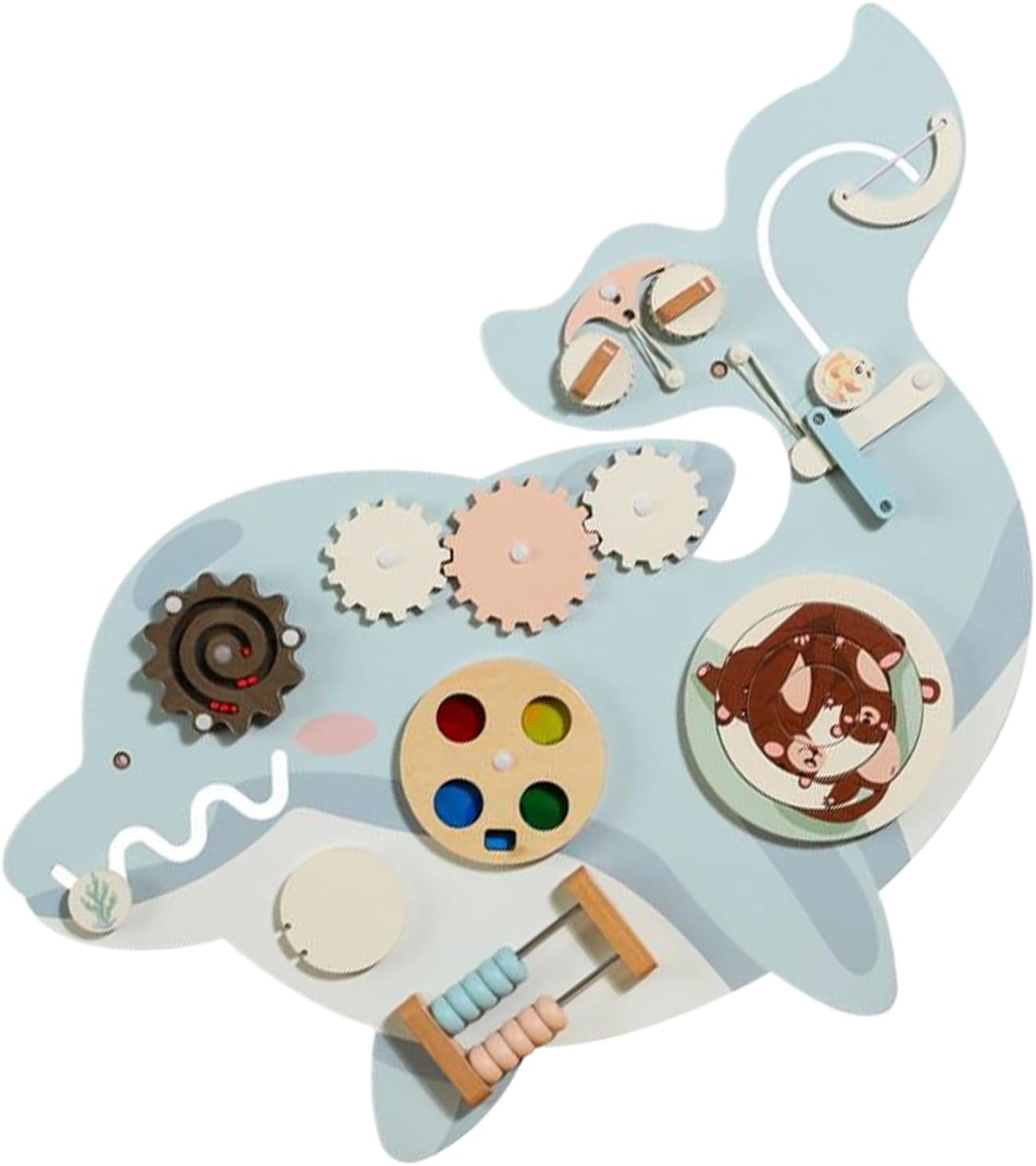 Activity Wall | Early Developmental Toy - Wall Mount Activity Center - for Kids Home Preschool Kindergarten Nursery Classroom Playroom