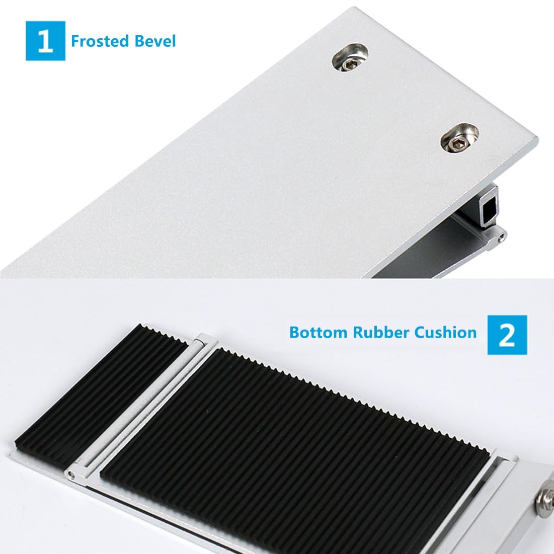 Rampa de Aluminio para Umbral, Rampa Portátil para Silla de Ruedas, Rampa Antideslizante para Minusválidos de Altura Ajustable para Escaleras de Casa, Baño, Cocina