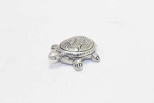 Miniatura 5 de Figura de tortuga estatua hindú 70% plata pura hecha a mano figura Pooja Wealth B364