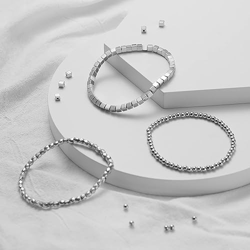 Miniatura 6 de 3000 cuentas redondas lisas de 0.157 pulgadas (0.157 in), cuentas espaciadoras pequeñas, cuentas redondas sin costuras, lisas y sueltas para