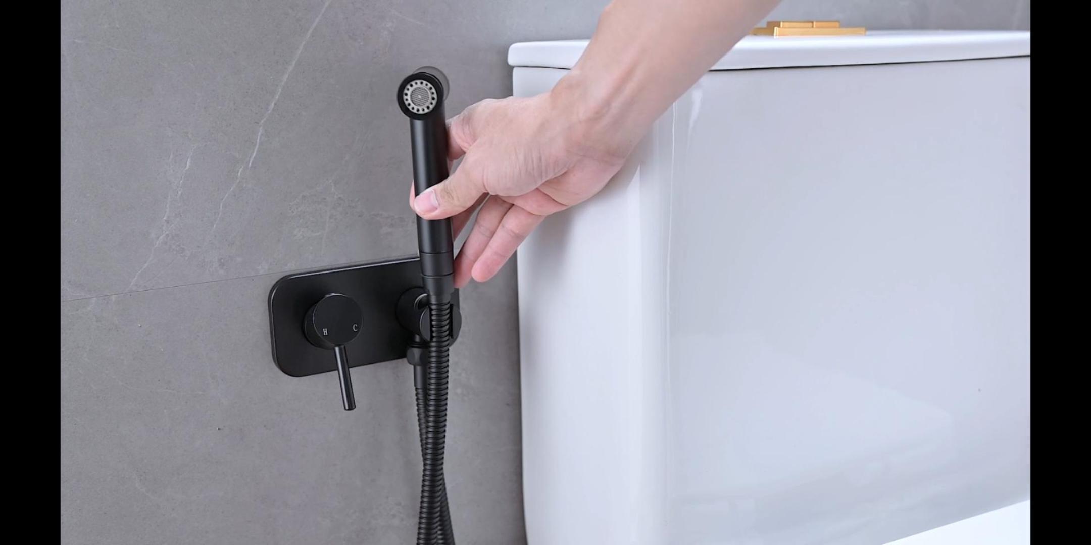TRUSTMI Toilet Concealed Hot and Cold Bidet Spray Set 2 Function
