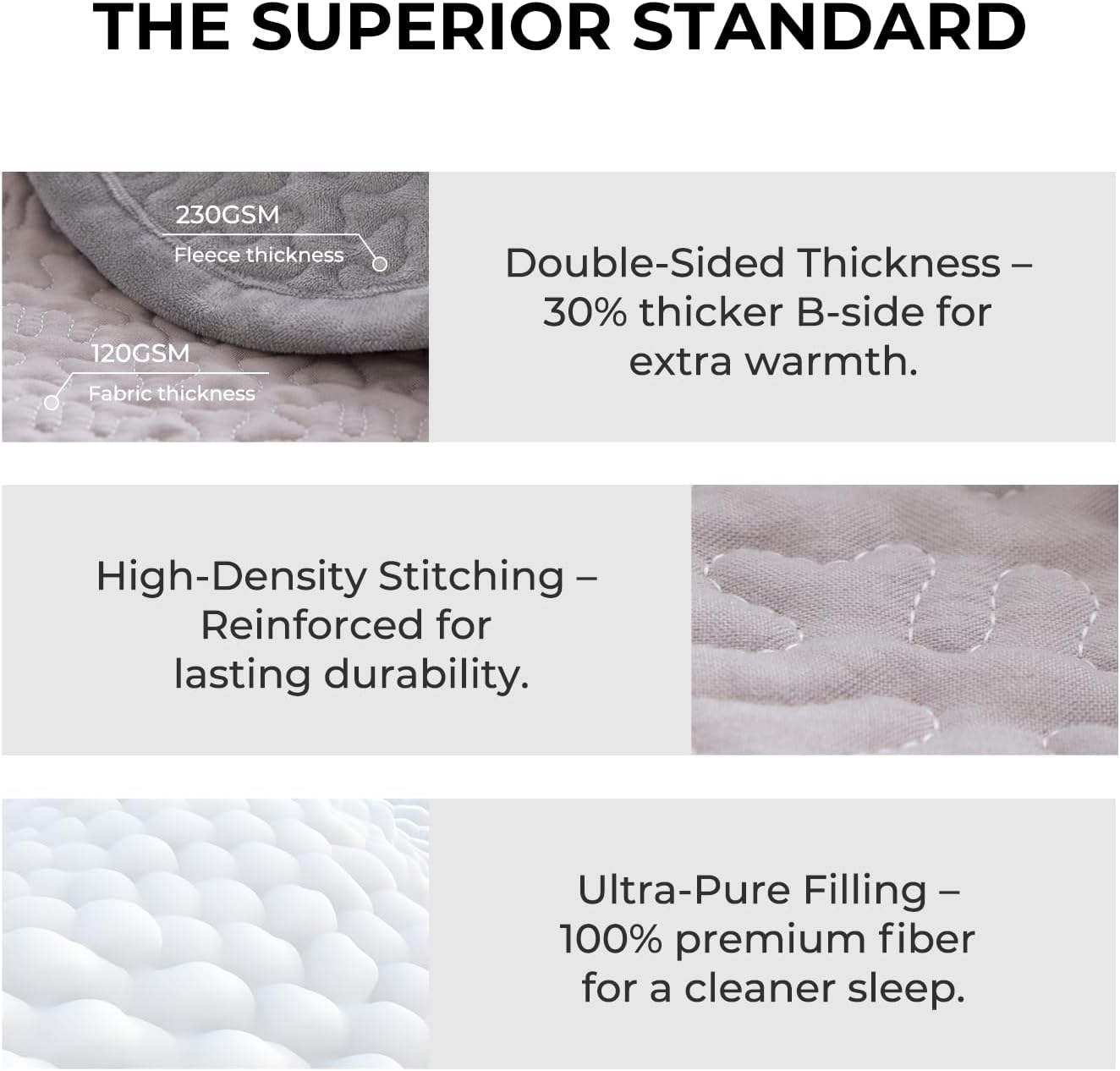Velvet Quilt Set King Size - 3-Piece Lightweight Bedding, Soft Velvet Comforter, Oversized Bedspread Coverlet for All Season, Soft Gray