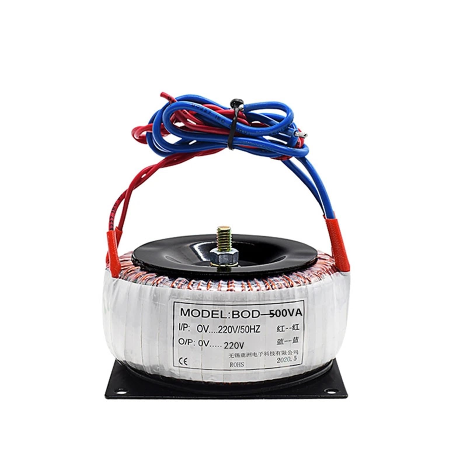 Transformator toroidalny izolowany bezpieczeństwa 500 W 220 do 220 V do 220 V 1 do pełnego drutu miedzianego 1 szt