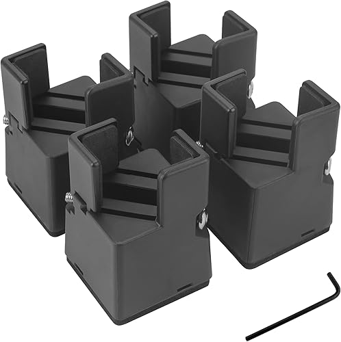 Miniatura 6 de BTSD-home Elevadores de cama ajustables, paquete de 8 elevadores de cama de 2 o 3 pulgadas, adecuados para sofá, mesas, escritorio y sofá