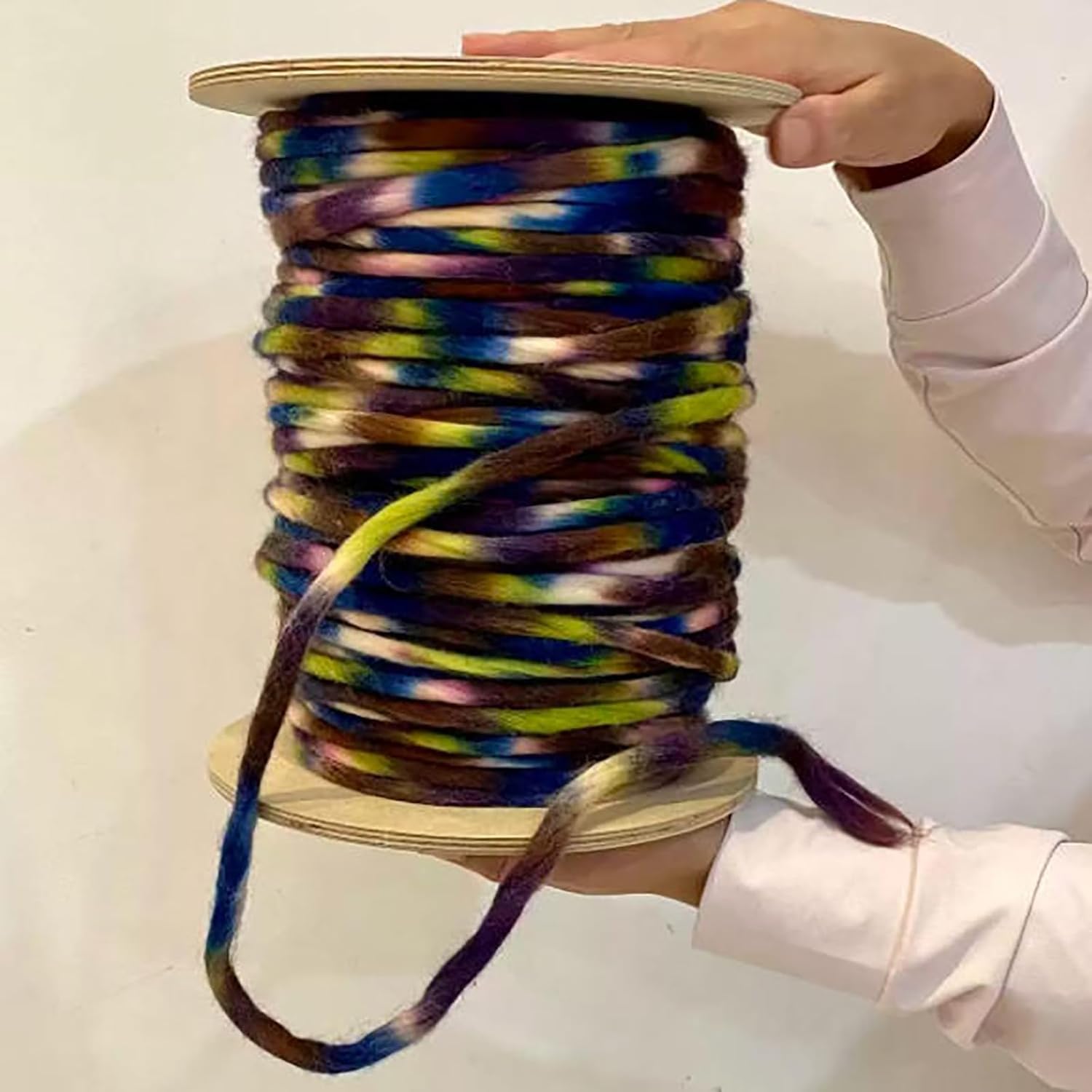 Spinner elettrico per filato con interruttore a pedale, strumento di torsione della lana a velocità regolabile per tessitura del filato miscelazione Roving