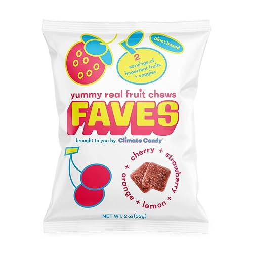 Miniatura 1 de Caramelos masticables favoritos de Climate Candy surtidos  2 onzas paquete de 6  de frutas y verduras enteras  Azúcares naturales  a base de plantas