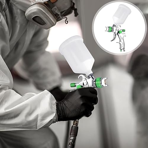 Miniatura 8 de Juego de pistola pulverizadora HVLP, pistola de pintura automotriz con 3 boquillas de 1.41.70.079 in, 600 cc, pistola pulverizadora de pintura de