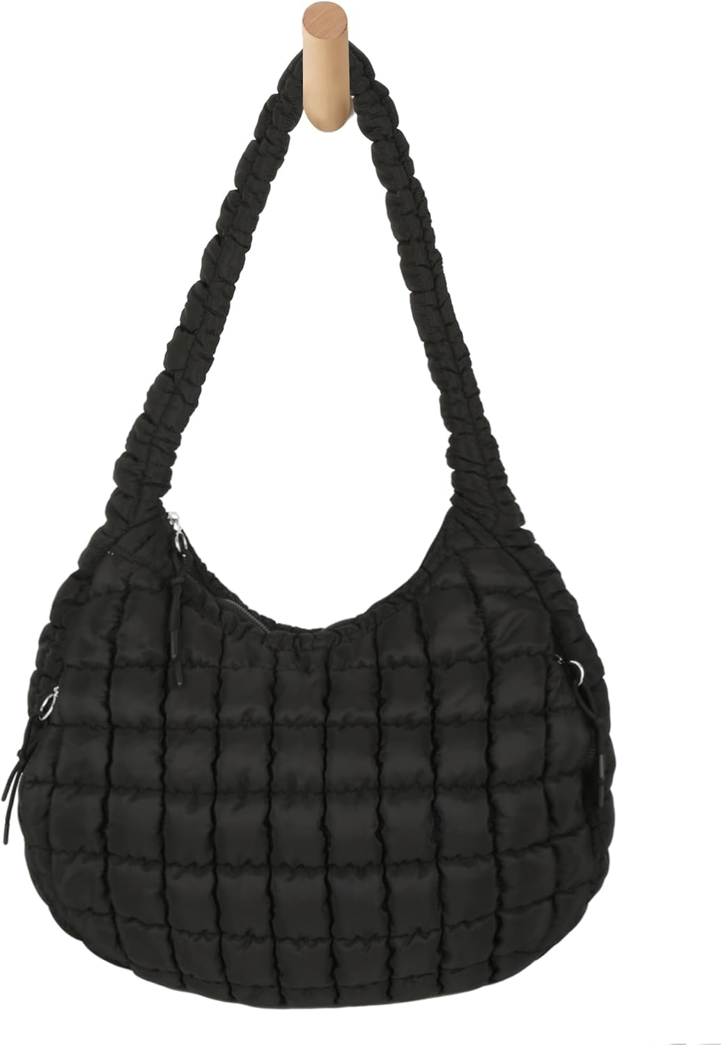 Quilted Puffer Tote Bag for Women Soft Puffy Large Hobo Crossbody Handbags Purse Lightweight Shoulder Bag