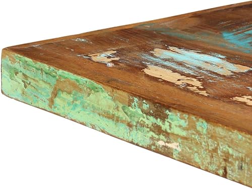 Miniatura 7 de 55.1"x27.6"x29.5" Dining Table, Reclaimed Wood Top & Steel Legs, Seats 6, Rustic Modern KitchenDiningLiving