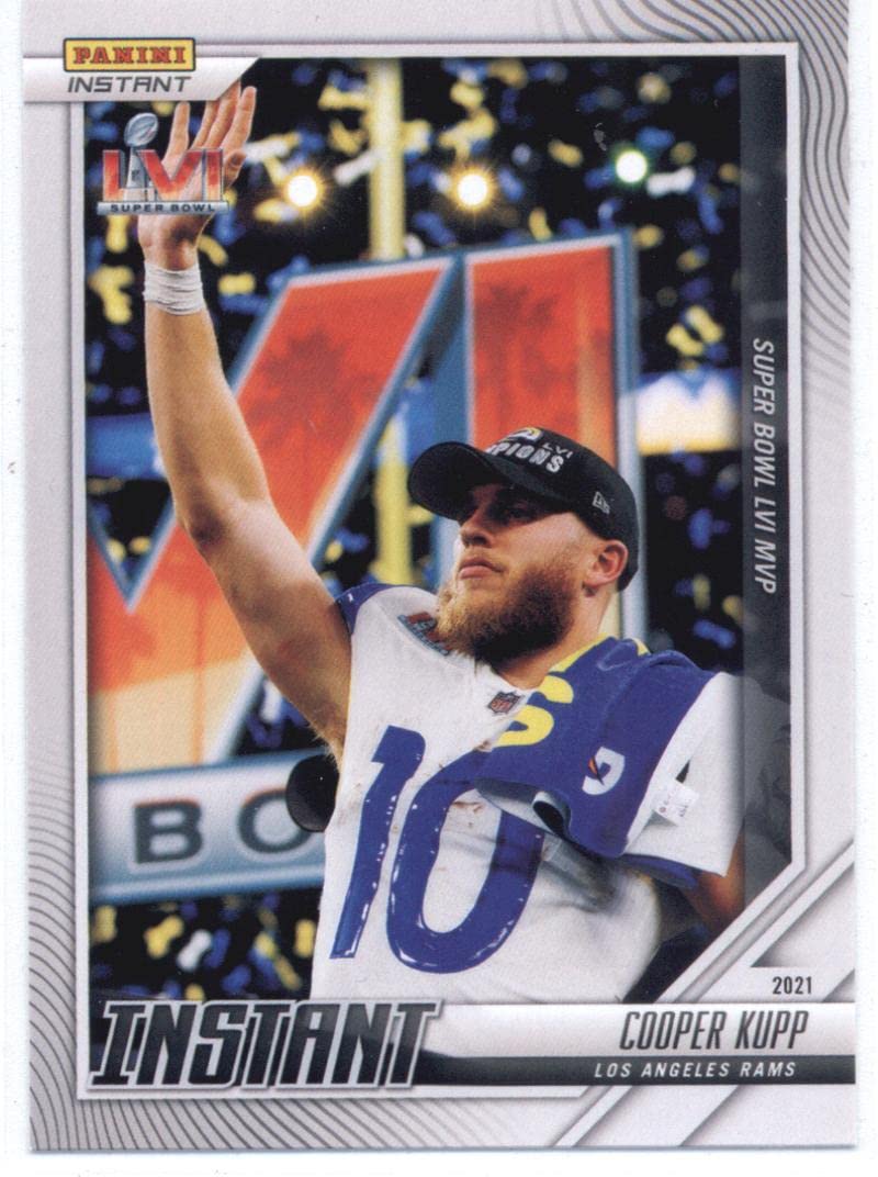 Amazon 2022 Panini Instant Super Bowl LVI #36 Cooper Kupp MVP Los Angeles Rams Super Bowl MVP Official NFL Football Card in Raw (NM or Better) Condition Collectibles and Fine Art