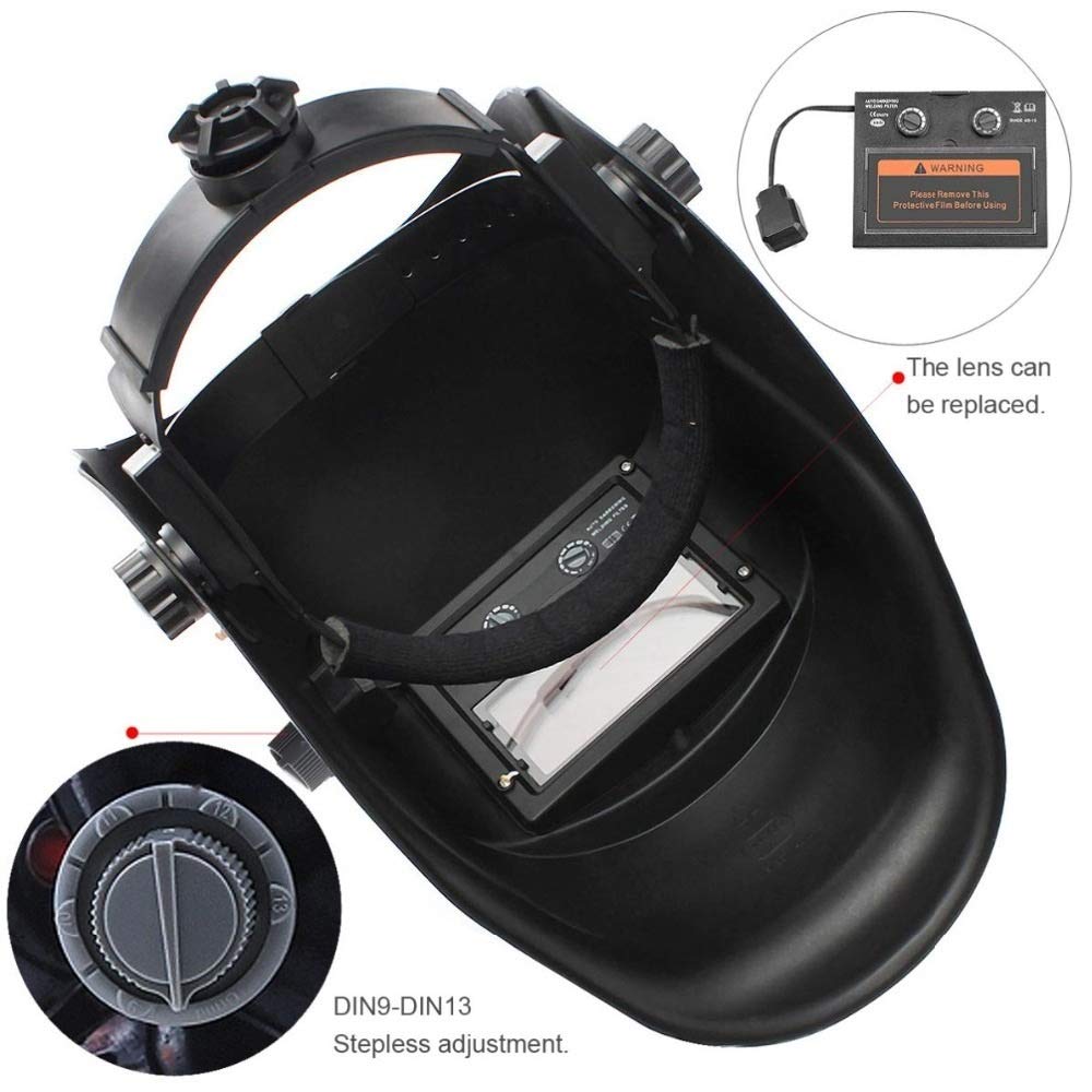 Cagoule Soudure Casque de soudage Automatique Solaire de soudage Masque de soudage Automatique Bouclier de soudage Bouclier Masque Soudure