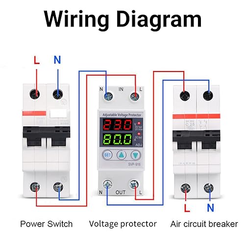 Miniatura 3 de Protector de voltaje monofásico inteligente para electrodomésticos, protector de voltaje de 220 V para dividir ajustable sobre voltaje bajo voltaje