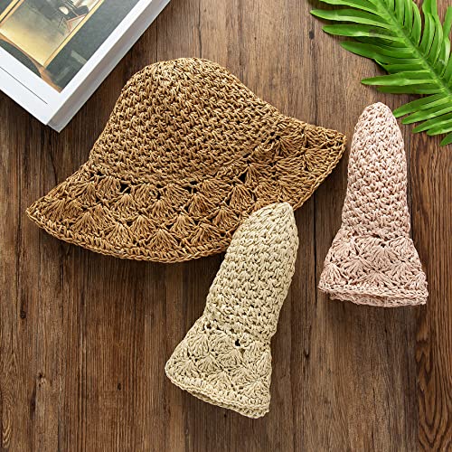 Jastore Little Girl Kids Summer Straw Hat Toddler Girls Wide Brim Floppy Beach Sun Hat Outdoor Sun Hat4