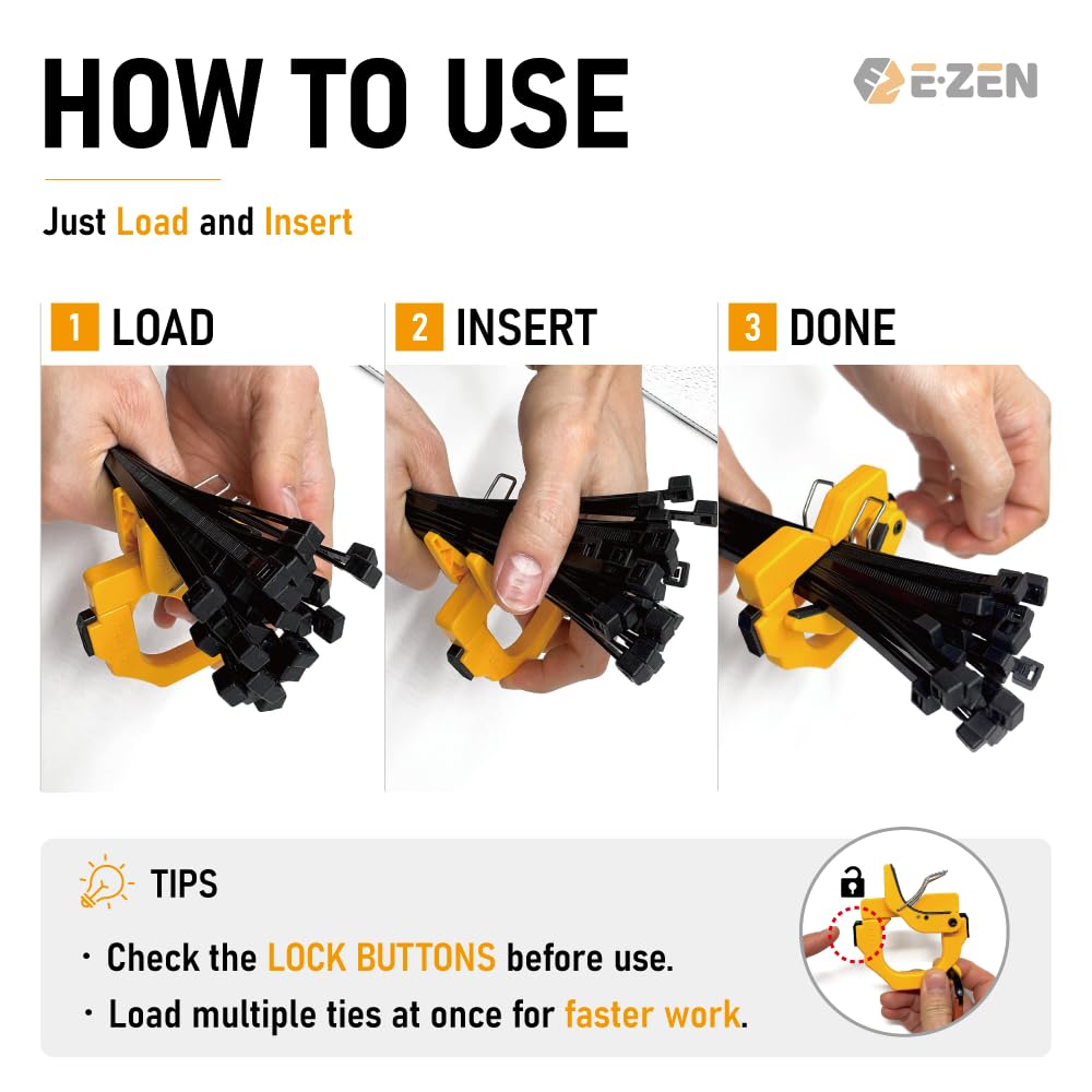 Amazon.com: EZ EZEN One Touch Cable Tie Holder/Zip Tie Organizer