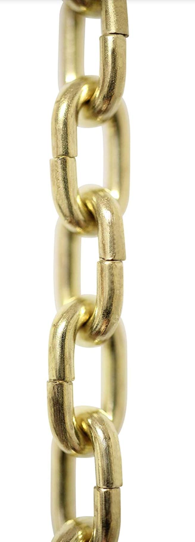 AVIATION METAL & ALLOYS 16 Gauge Fixture Chain 36 inch in Polished Brass Finish - 1 ps 1